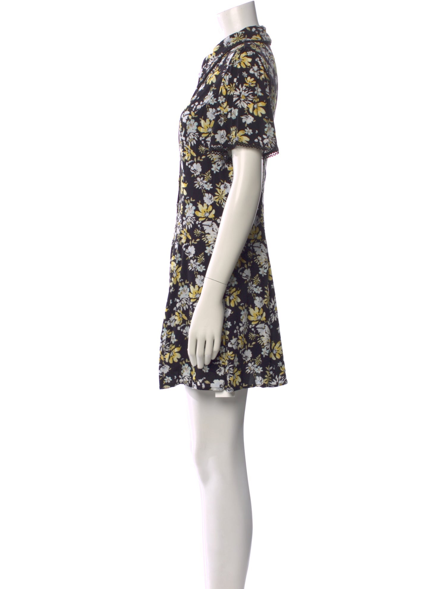 Majorelle Floral Print Mini Dress