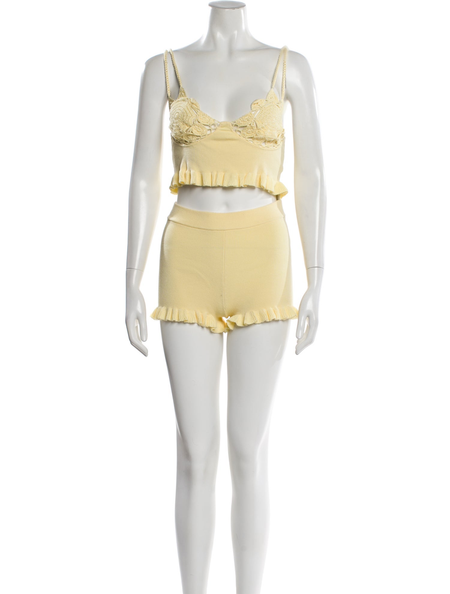Majorelle Ruffle Embellishment Short Set