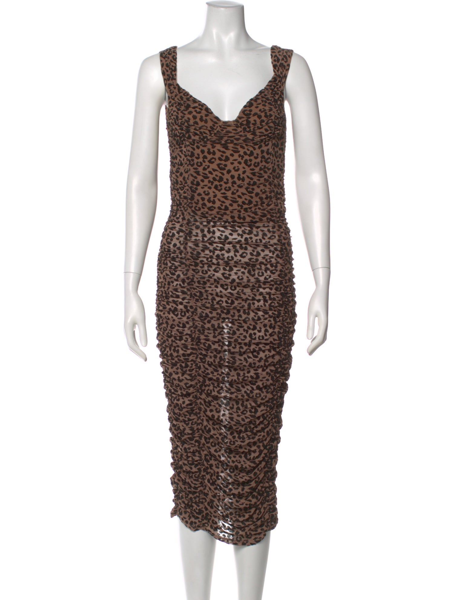 Majorelle Animal Print Knee-Length Dress