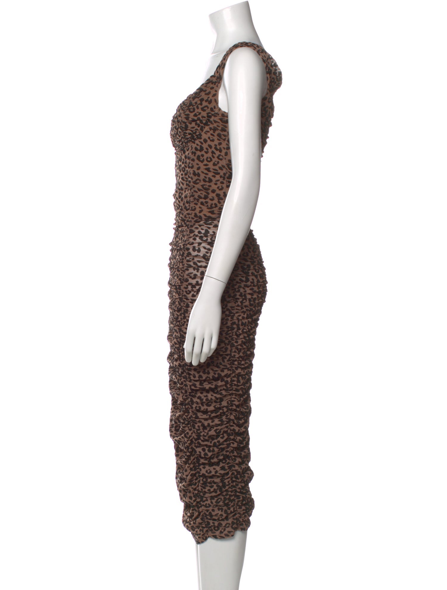 Majorelle Animal Print Knee-Length Dress