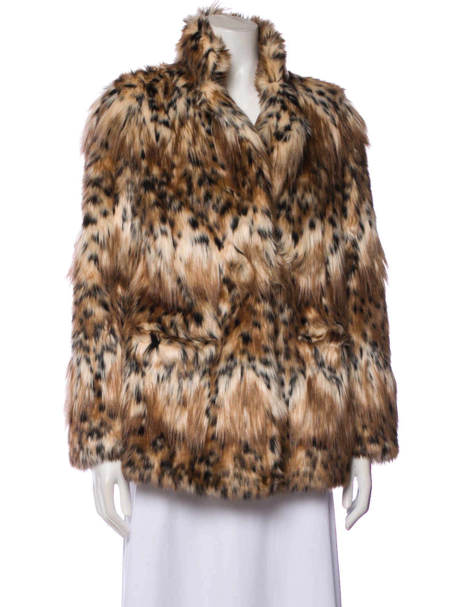 Majorelle Animal Print Faux Fur Coat