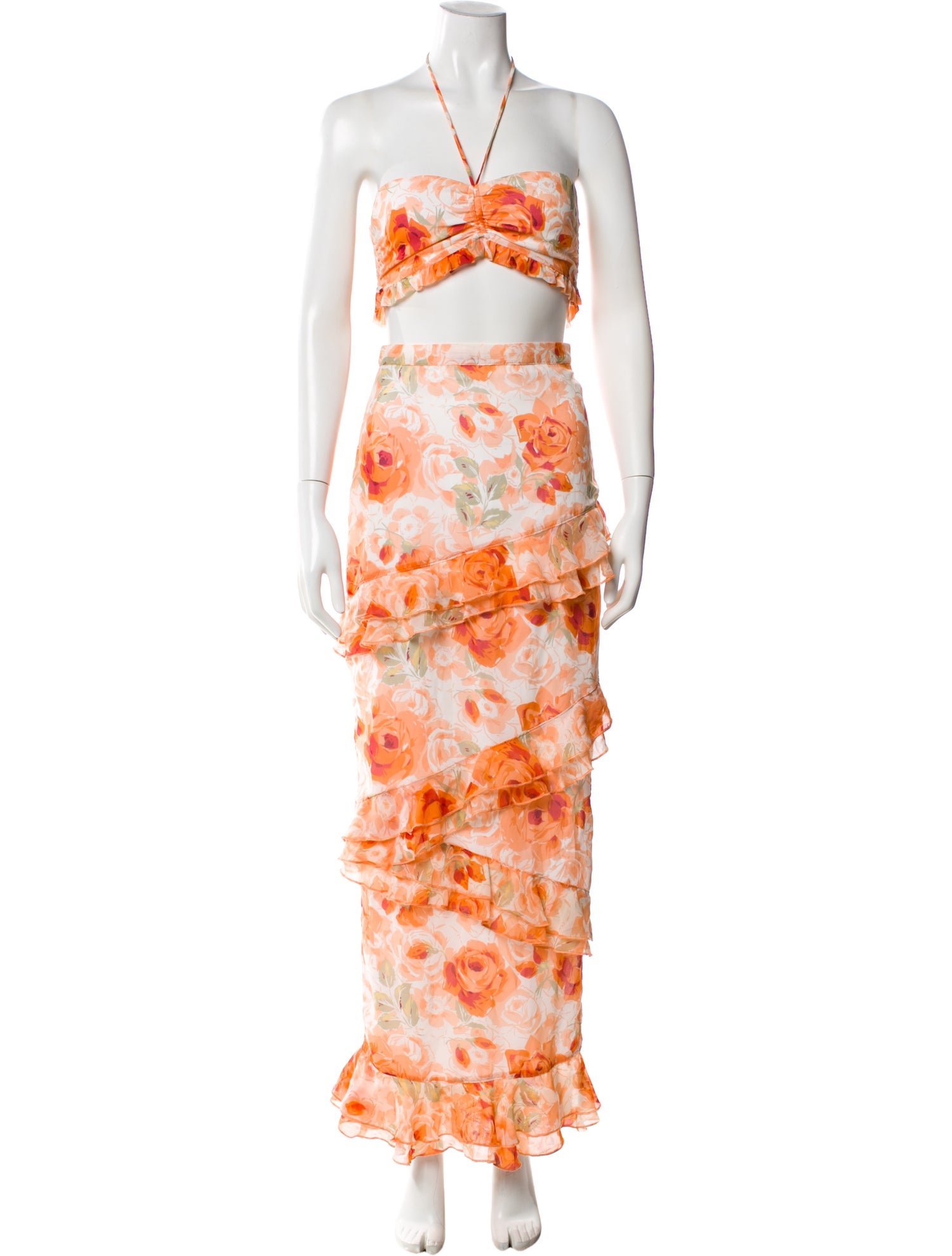 Majorelle Floral Print Skirt Suit