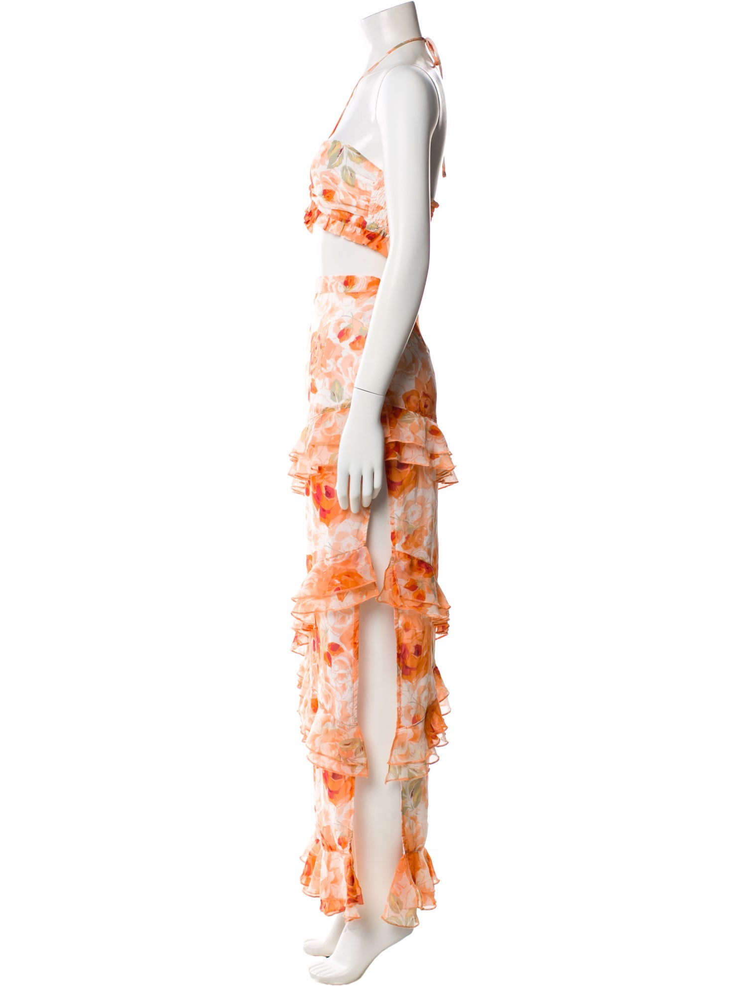 Majorelle Floral Print Skirt Suit