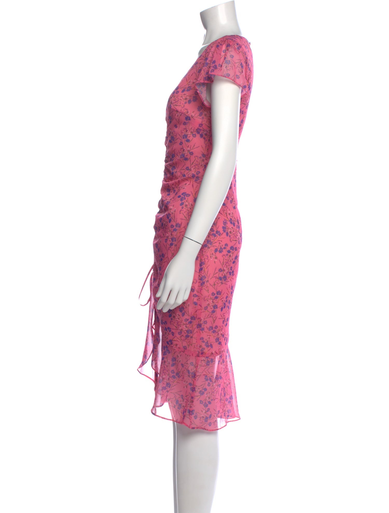 Majorelle Floral Print Midi Length Dress
