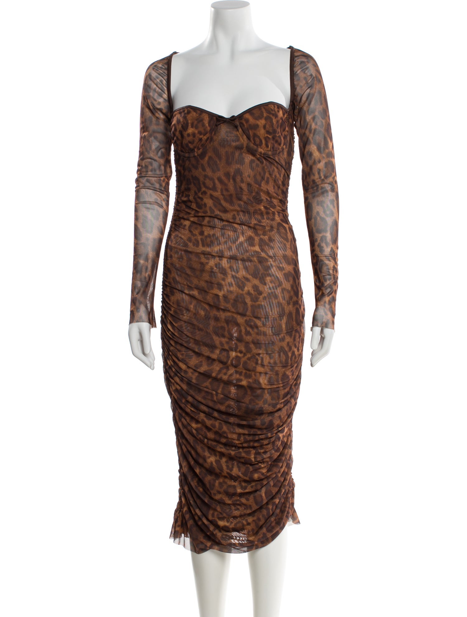 Majorelle Animal Print Knee-Length Dress