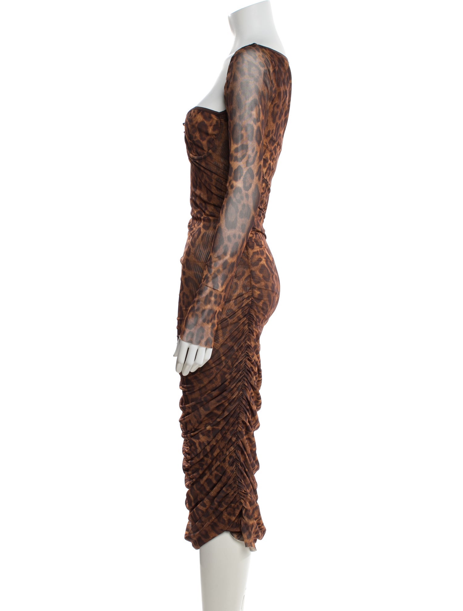 Majorelle Animal Print Knee-Length Dress