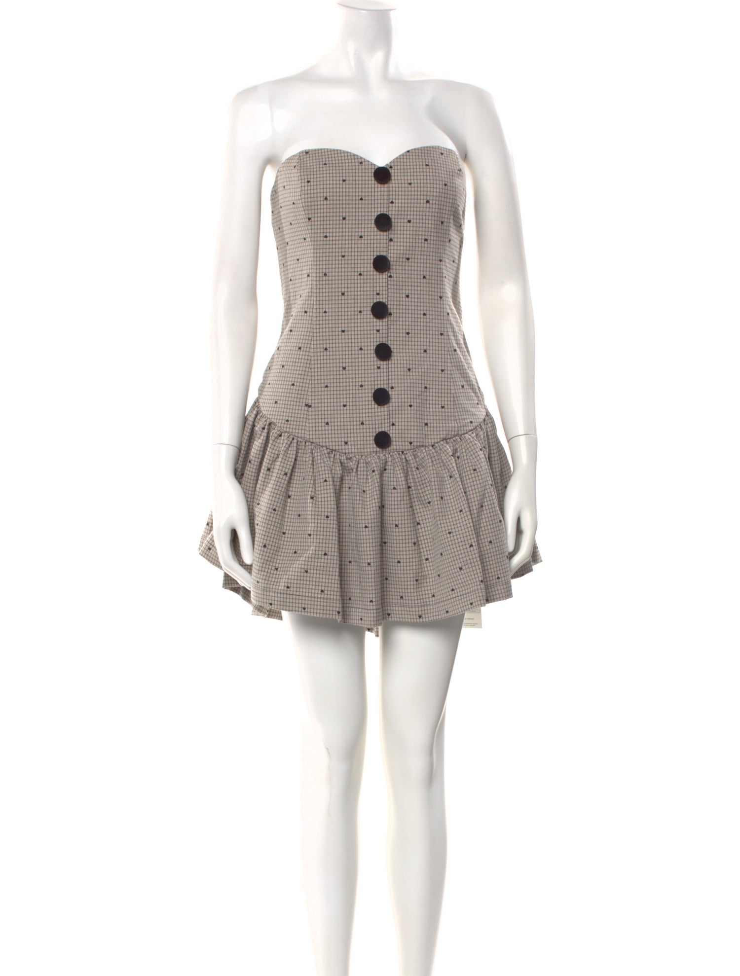 Majorelle Plaid Print Mini Dress
