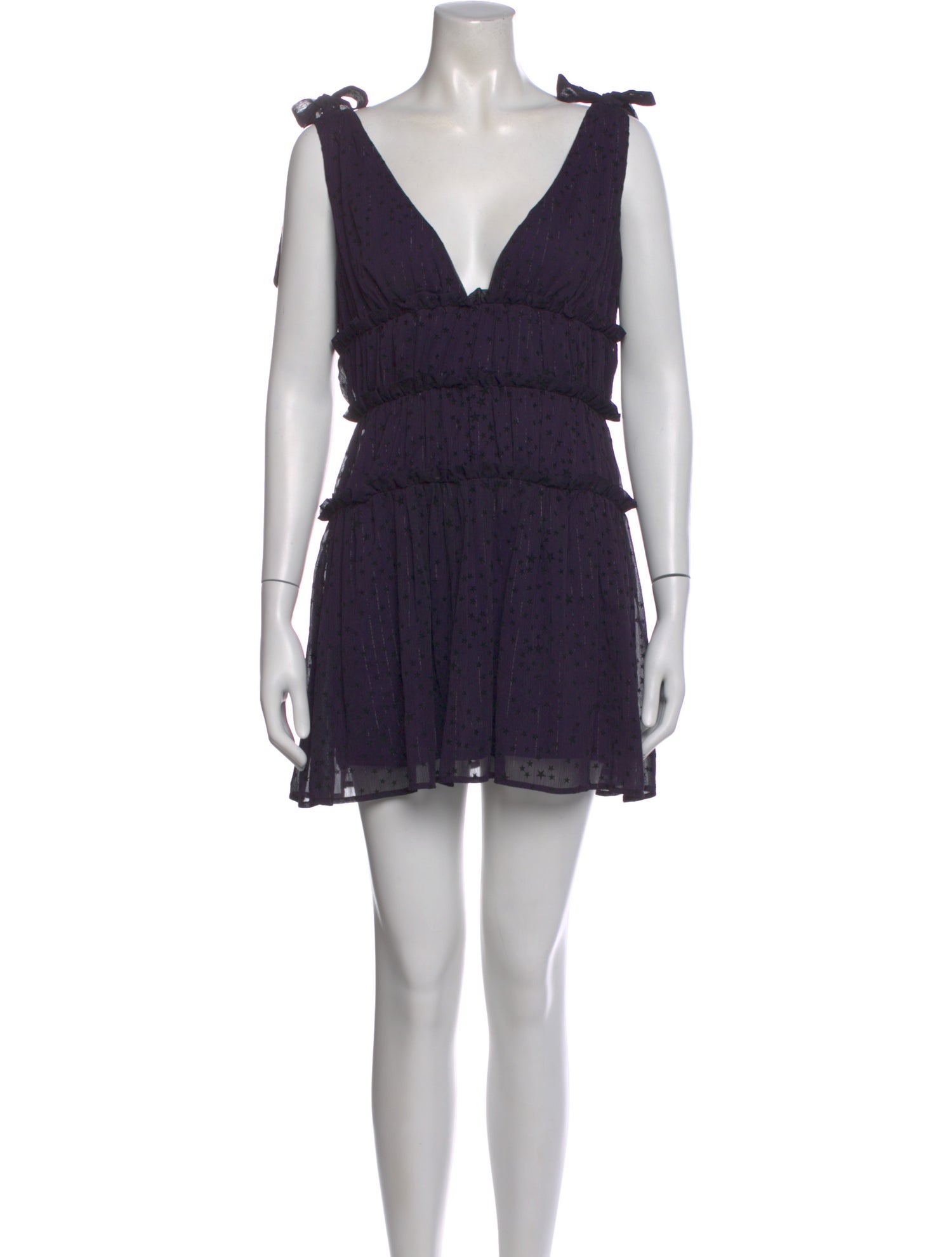 Majorelle V-Neck Mini Dress