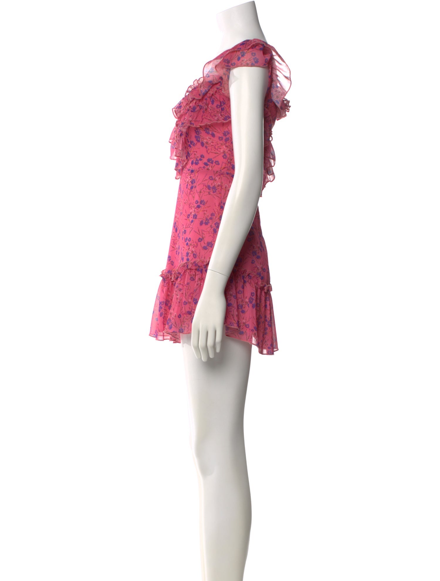 Majorelle Floral Print Mini Dress