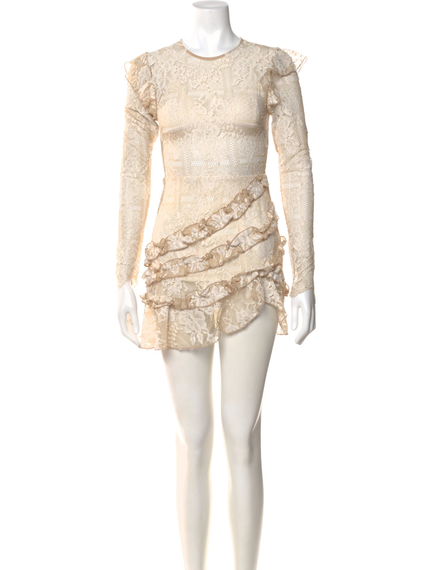 Majorelle Lace Pattern Mini Dress