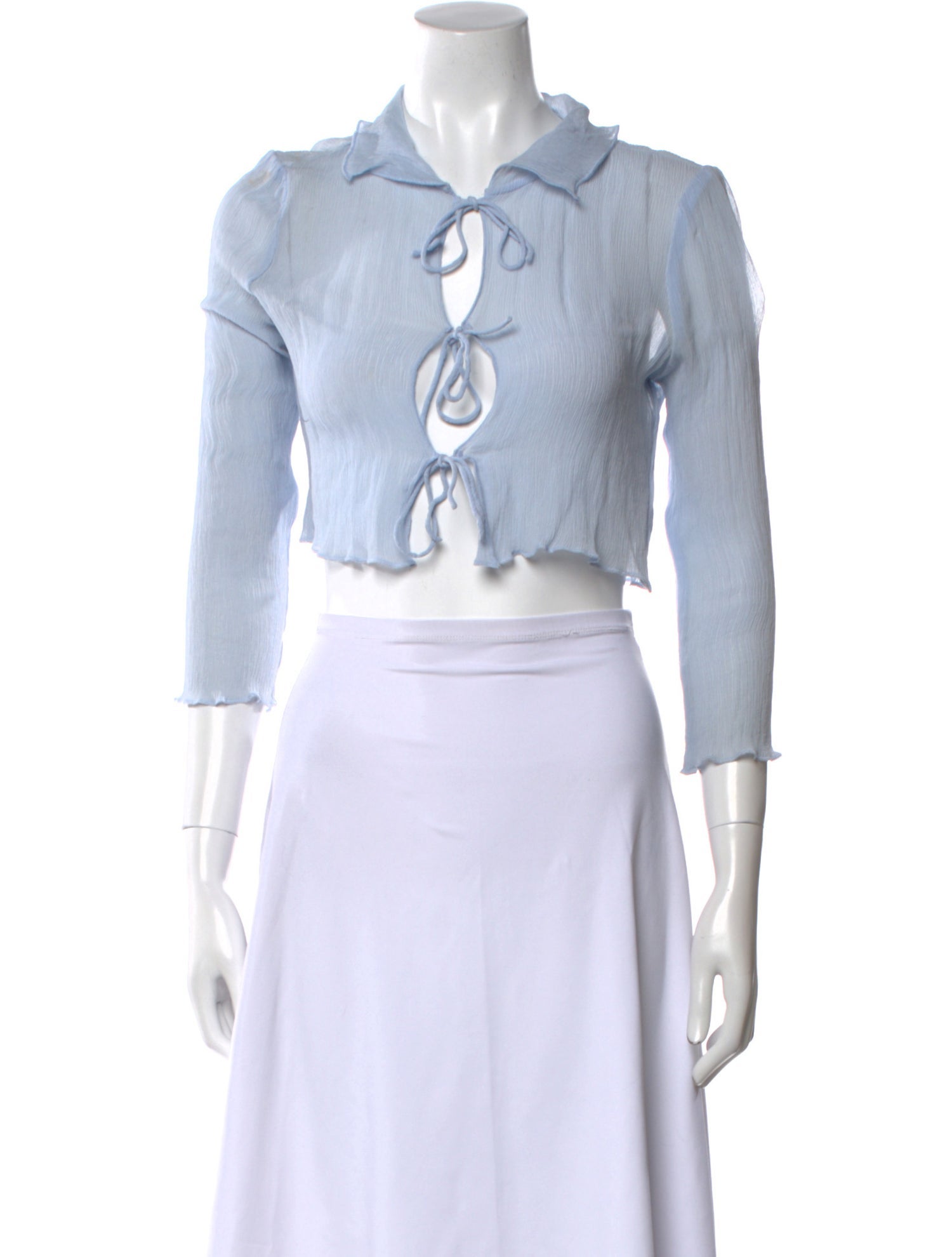 Maryam Nassir Zadeh x J.Crew Silk V-Neck Crop Top