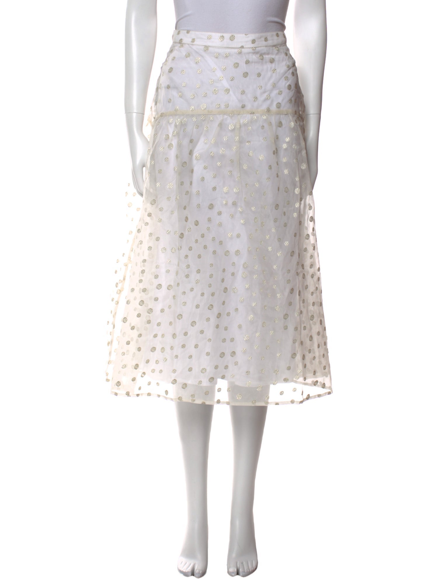 Maryam Nassir Zadeh x J.Crew Polka Dot Print Midi Length Skirt w/ Tags