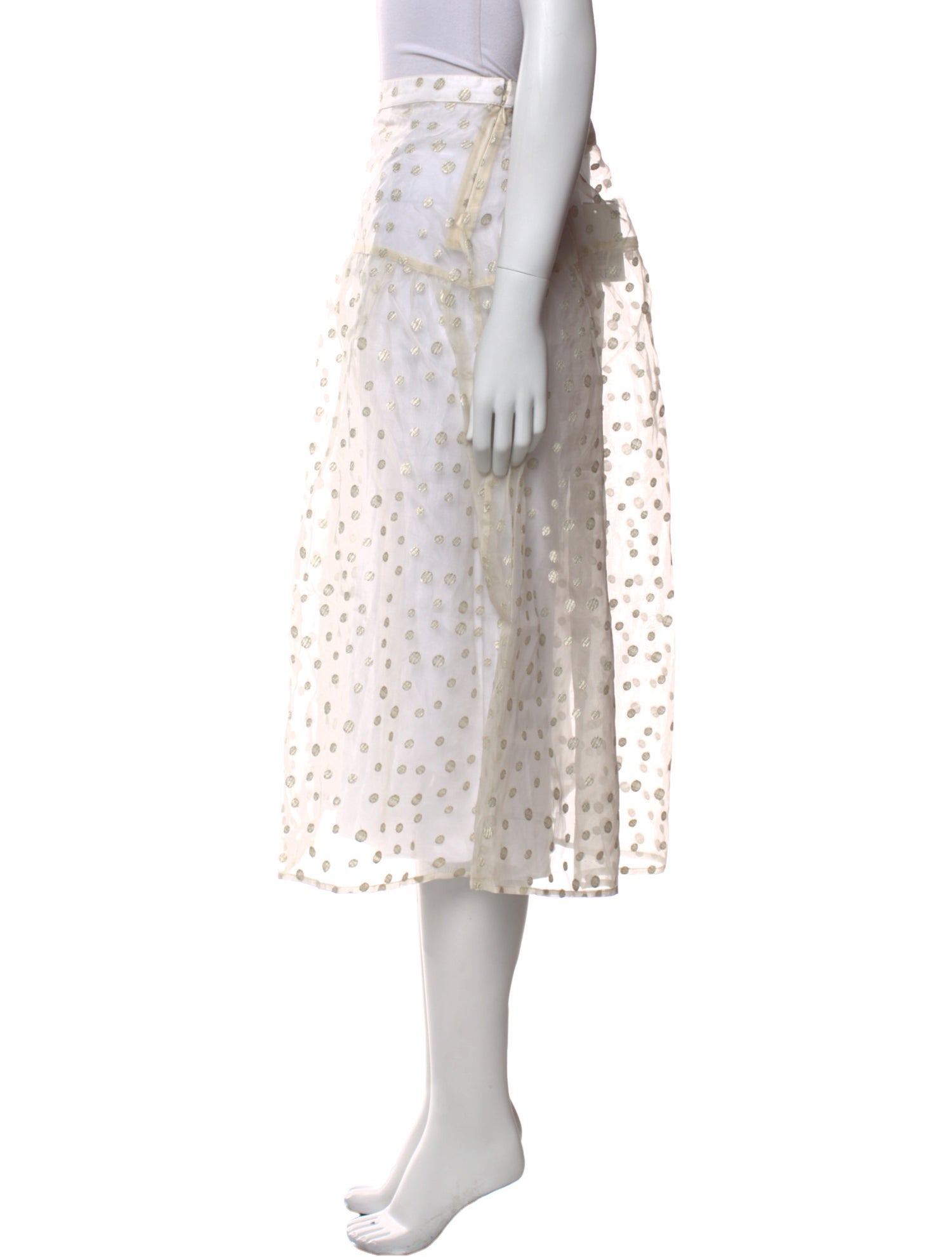 Maryam Nassir Zadeh x J.Crew Polka Dot Print Midi Length Skirt w/ Tags