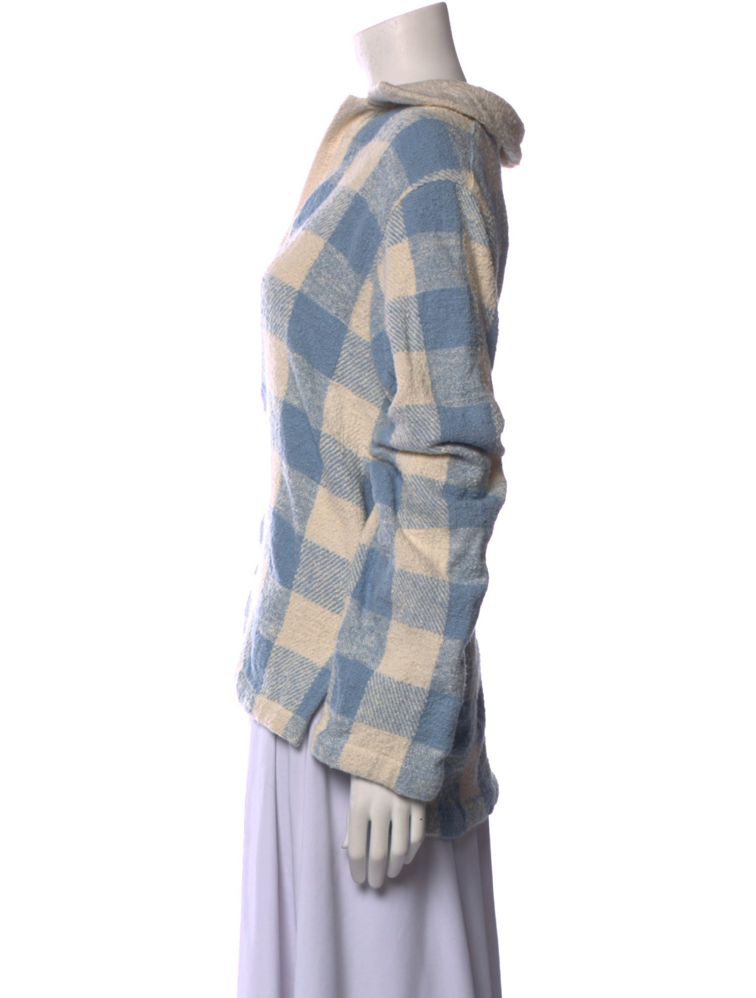 Marrakshi Life Plaid Print V-Neck Blouse