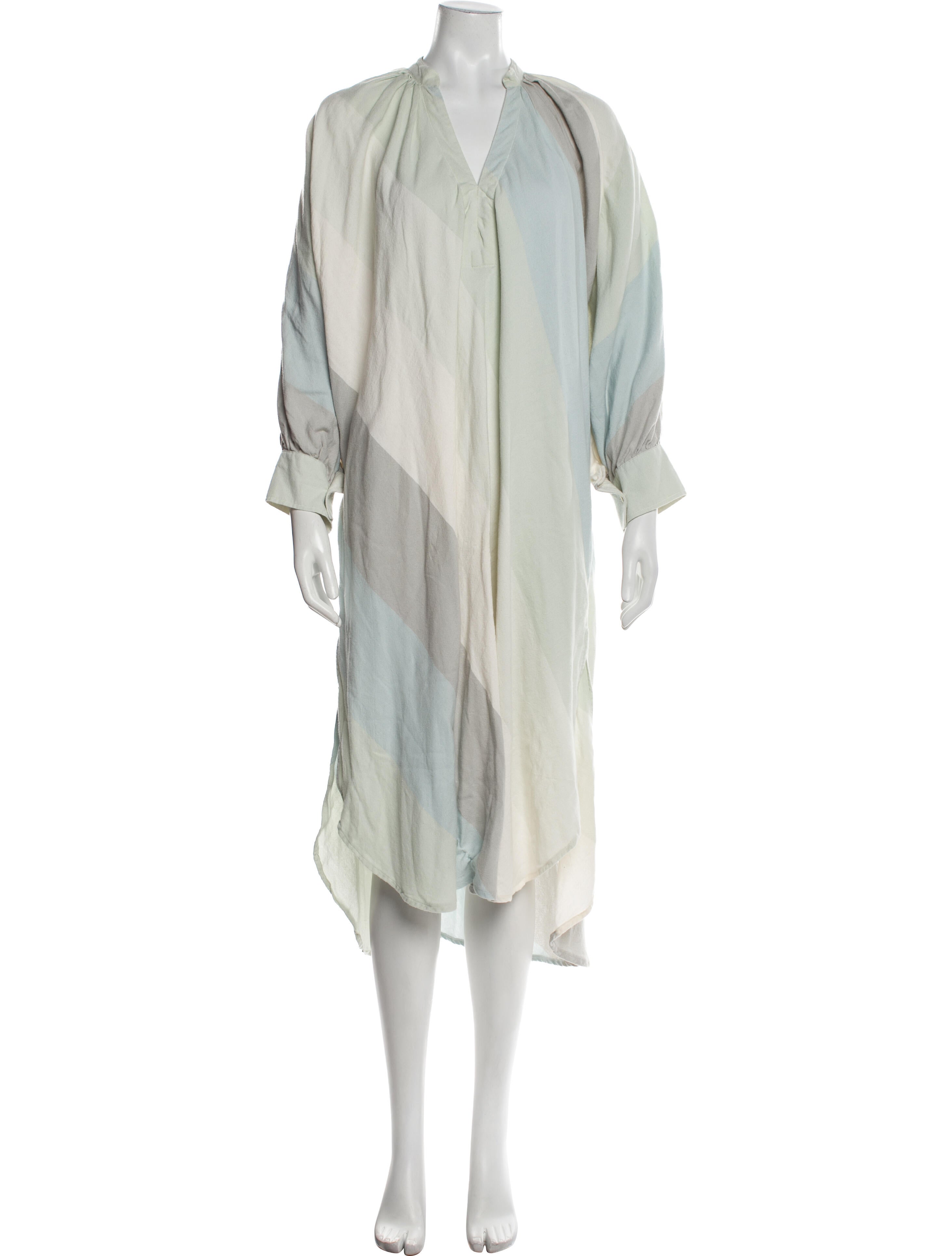 Marrakshi Life Colorblock Pattern Midi Length Dress