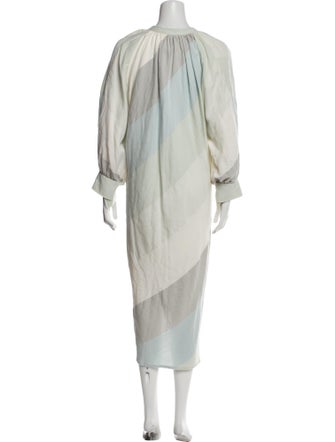 Marrakshi Life Colorblock Pattern Midi Length Dress