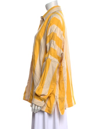 Marrakshi Life Striped Long Sleeve Button-Up Top