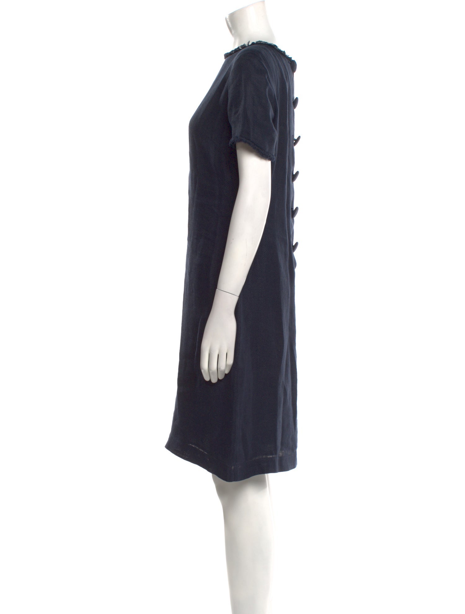Maskit Crew Neck Knee-Length Dress