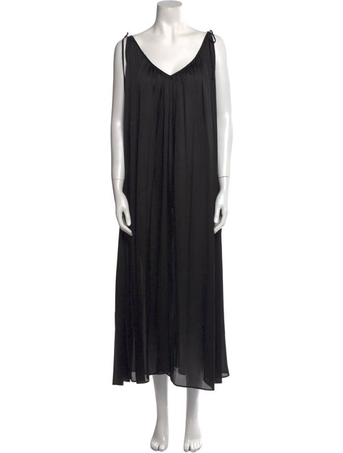 Maskit V-Neck Long Dress