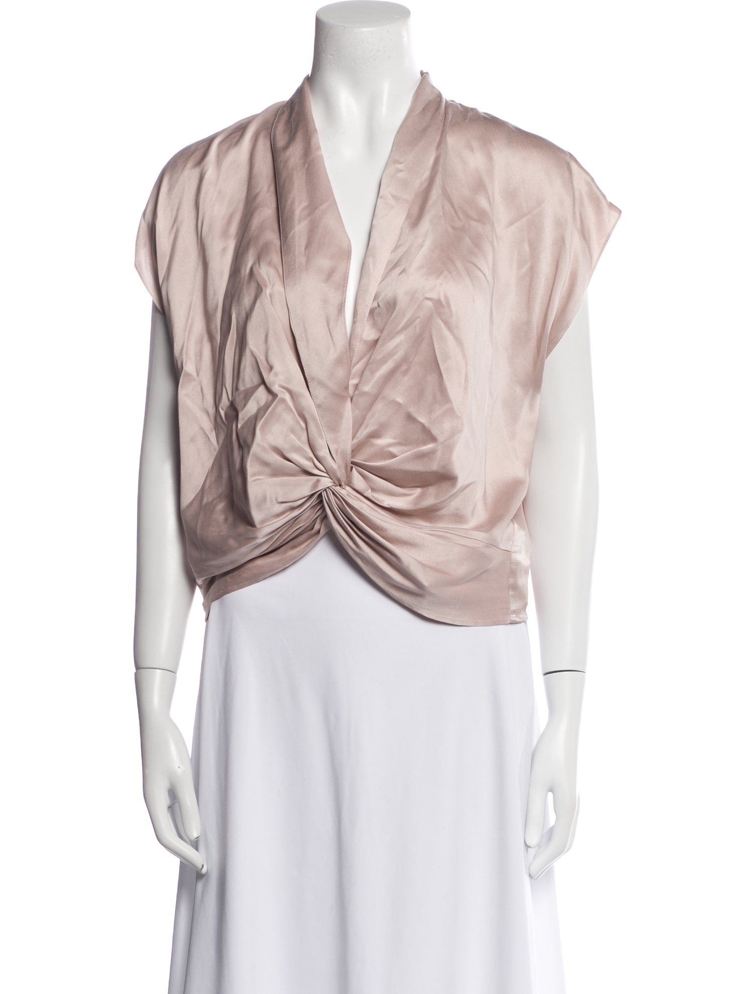 Maskit Silk V-Neck Crop Top