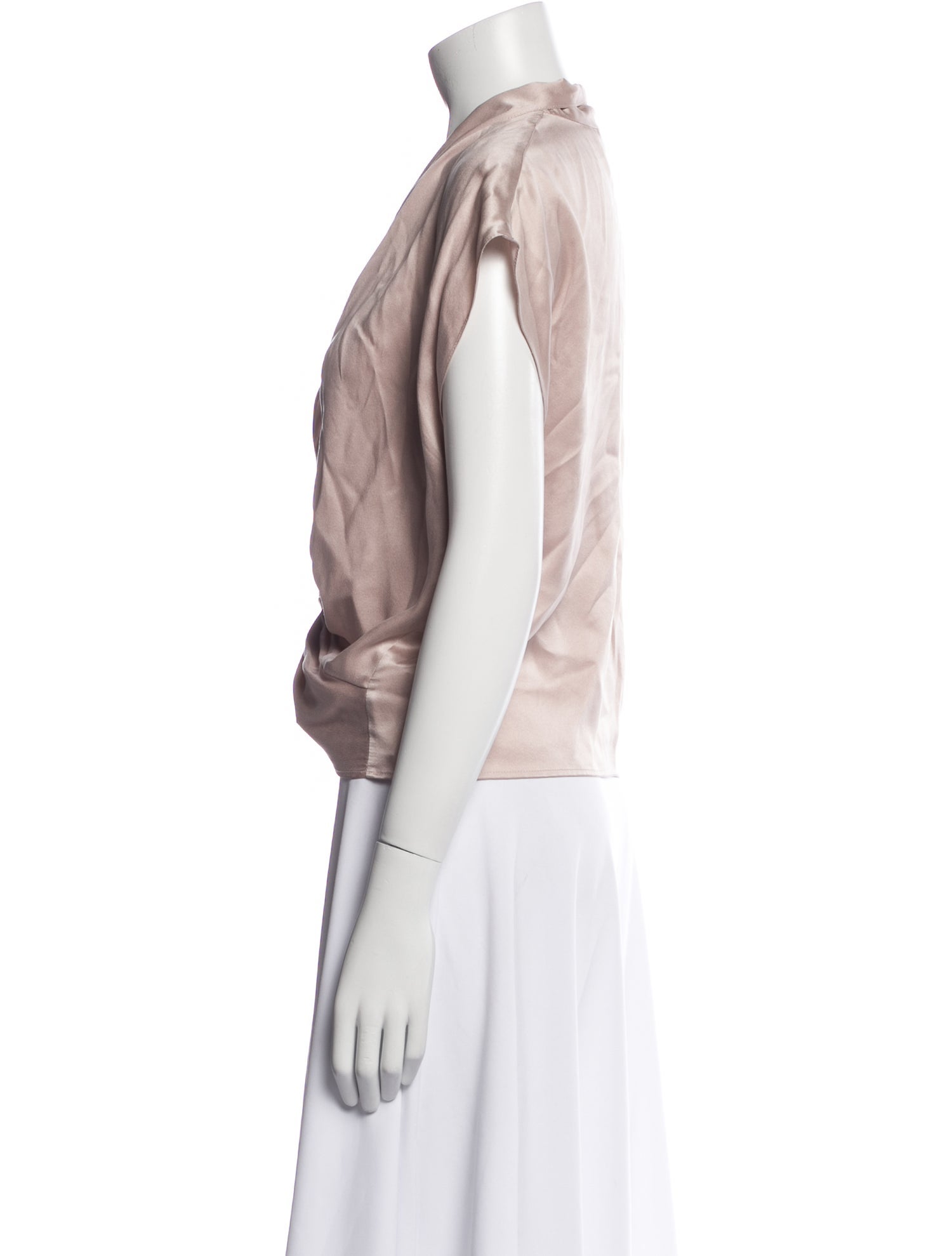 Maskit Silk V-Neck Crop Top