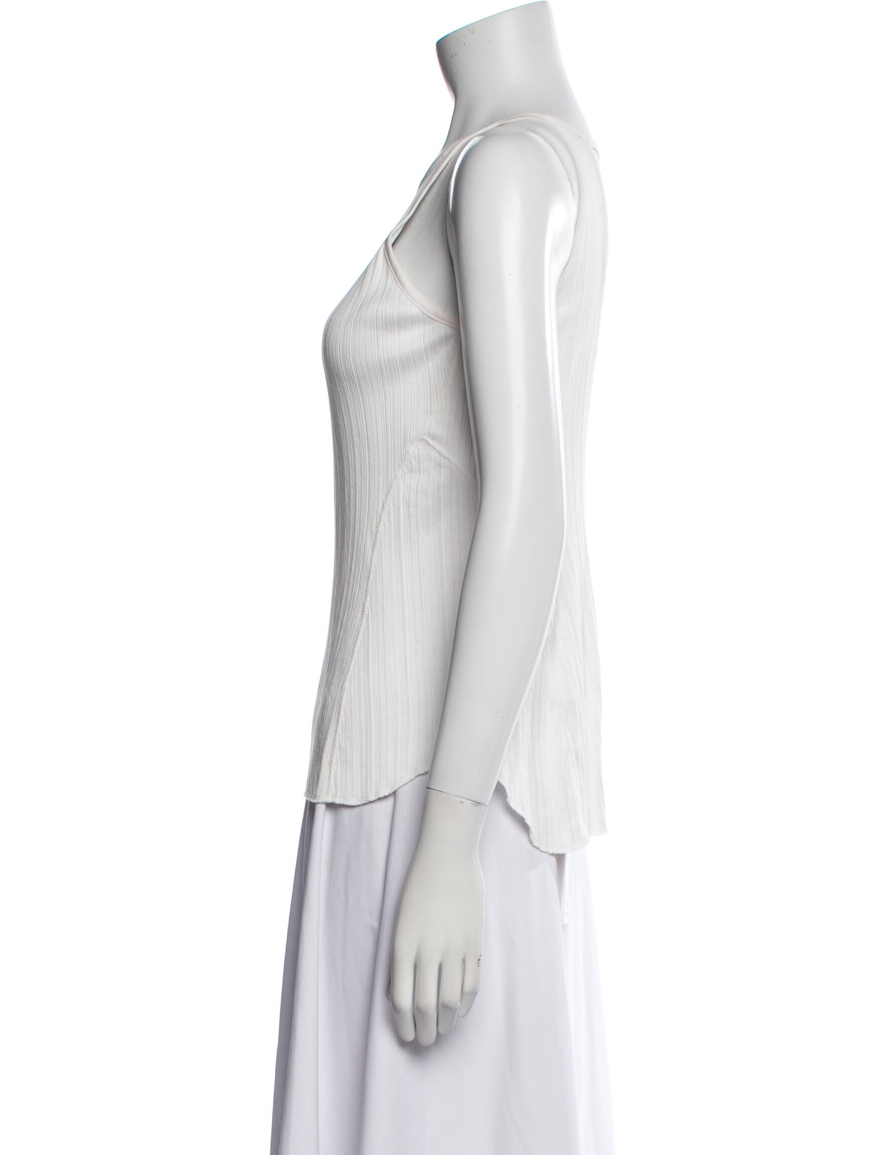 Mame Kurogouchi Crew Neck Sleeveless Top