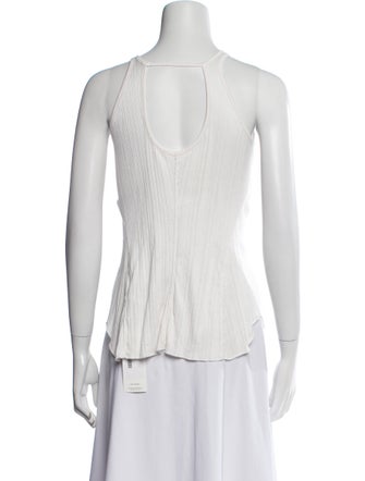 Mame Kurogouchi Crew Neck Sleeveless Top