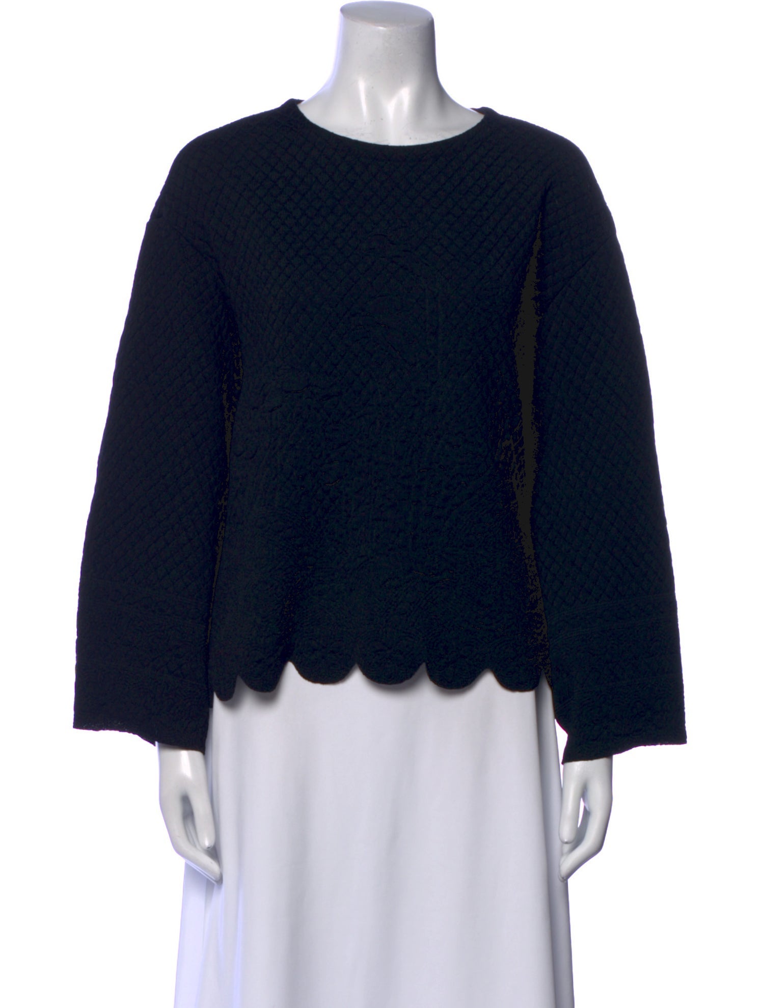 Mame Kurogouchi Crew Neck Long Sleeve Sweatshirt