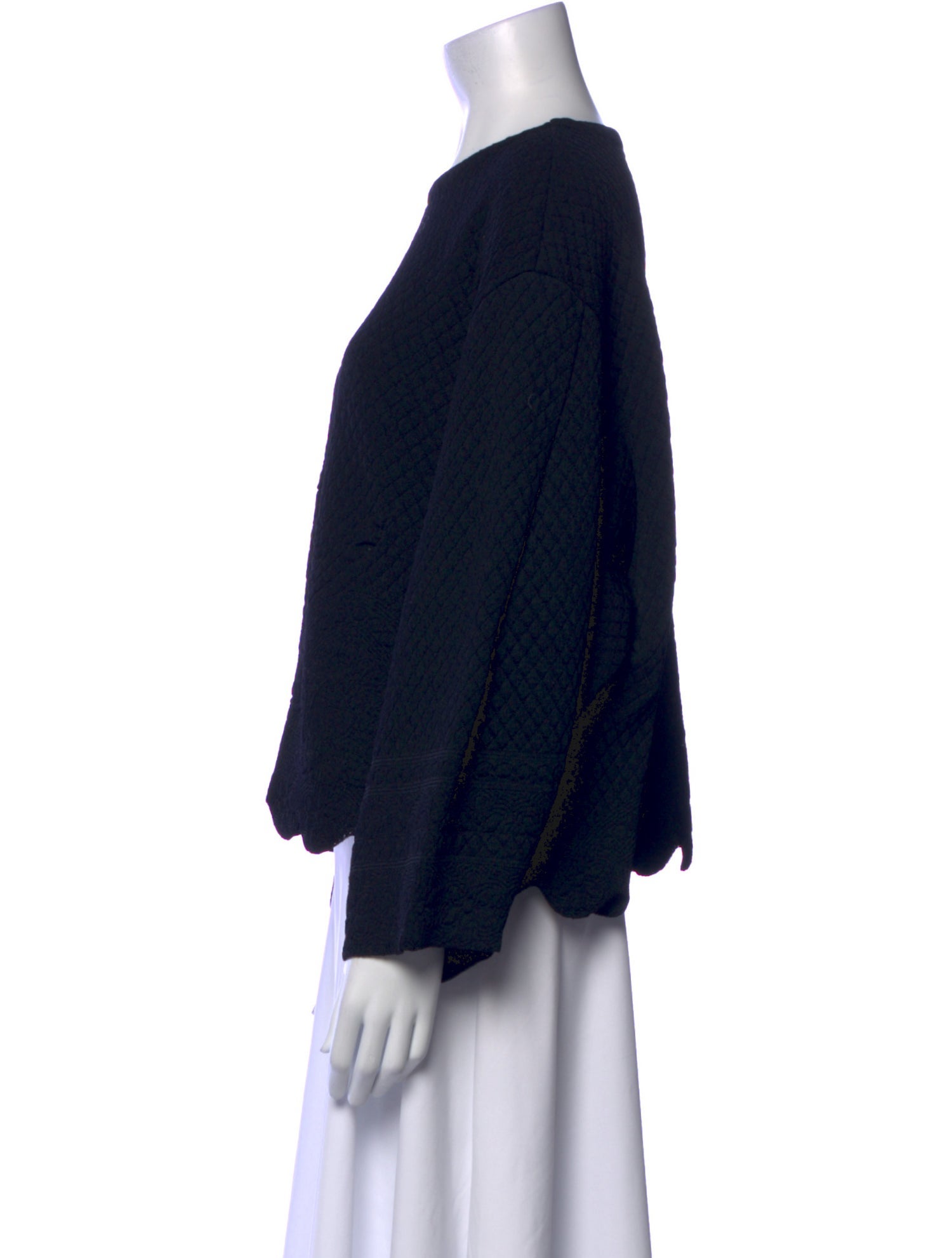 Mame Kurogouchi Crew Neck Long Sleeve Sweatshirt