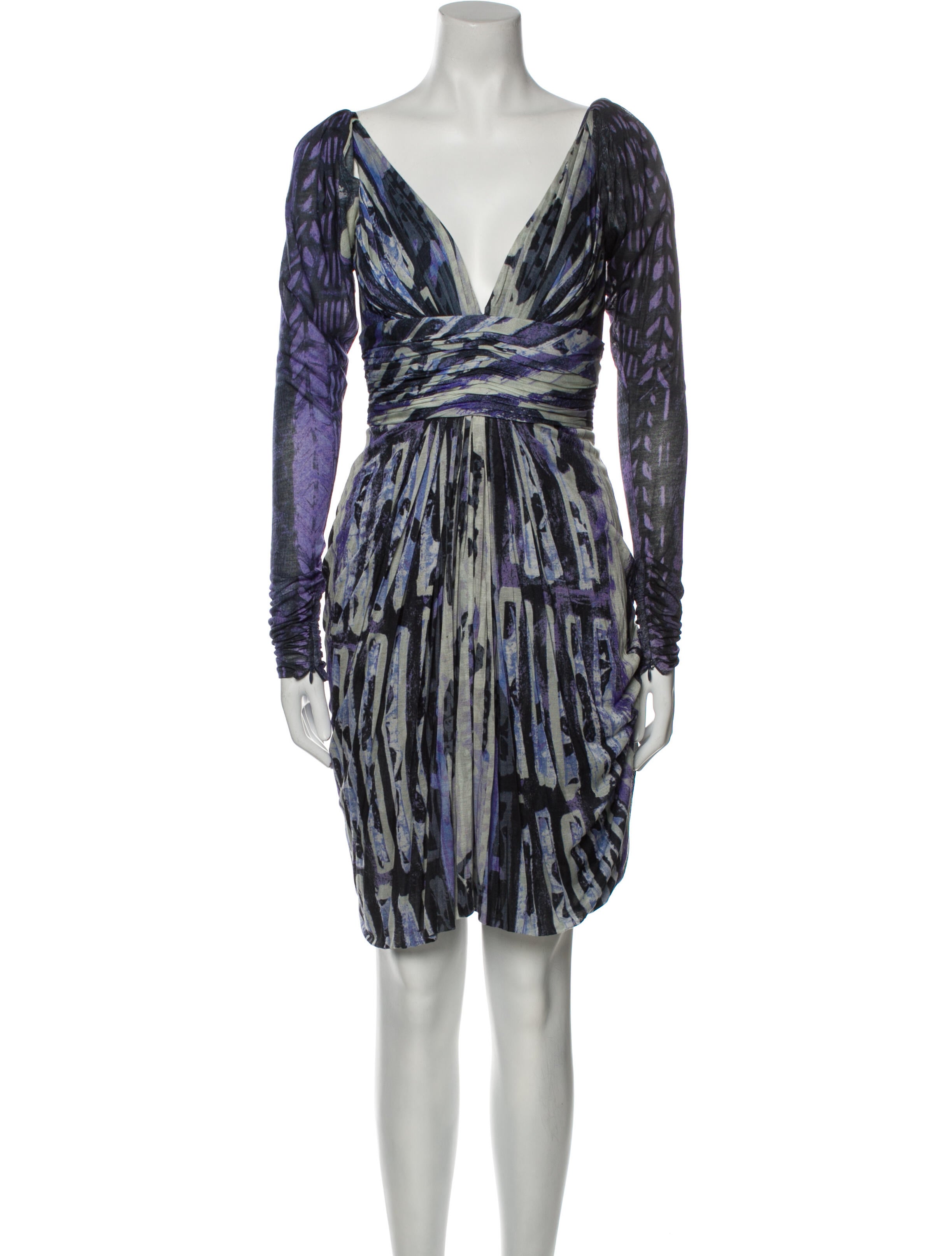 Malandrino Printed Knee-Length Dress