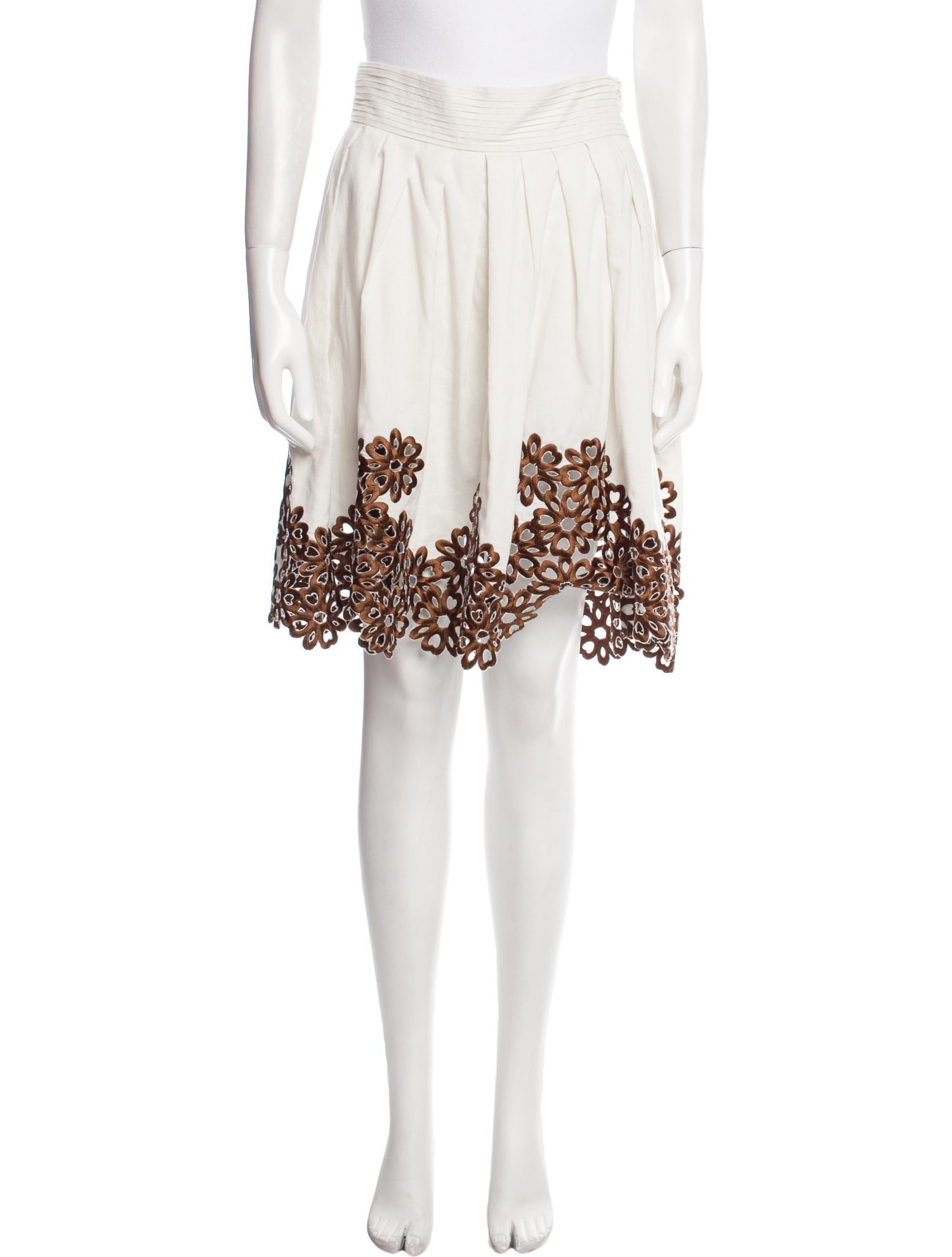 Malandrino Patterned Knee-Length Skirt