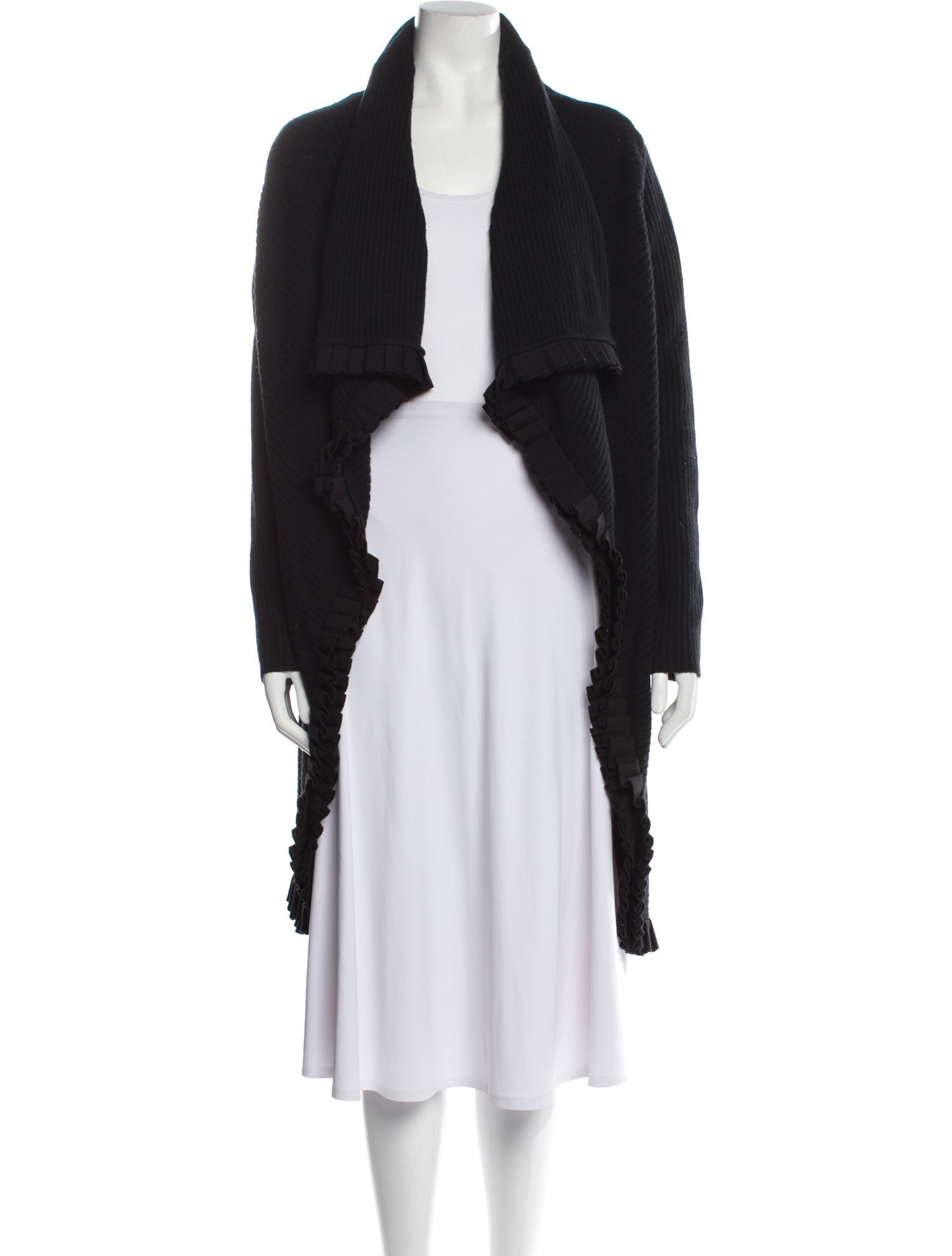 Malandrino Wool Open Front Sweater