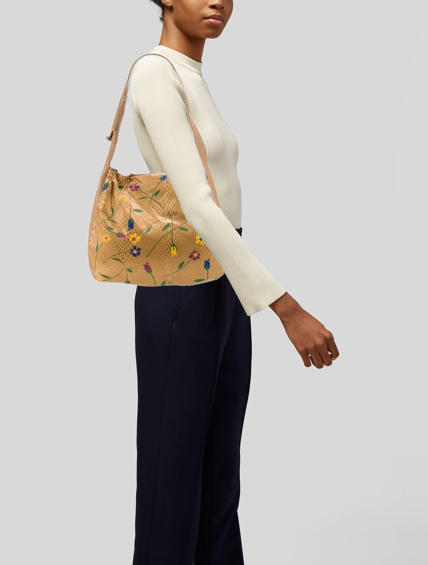 Malandrino Leather Shoulder Bag