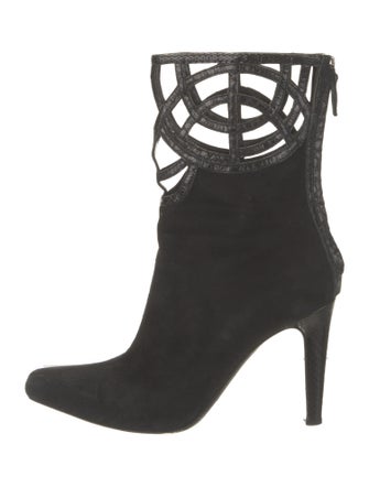 Malandrino Suede Cutout Accent Boots