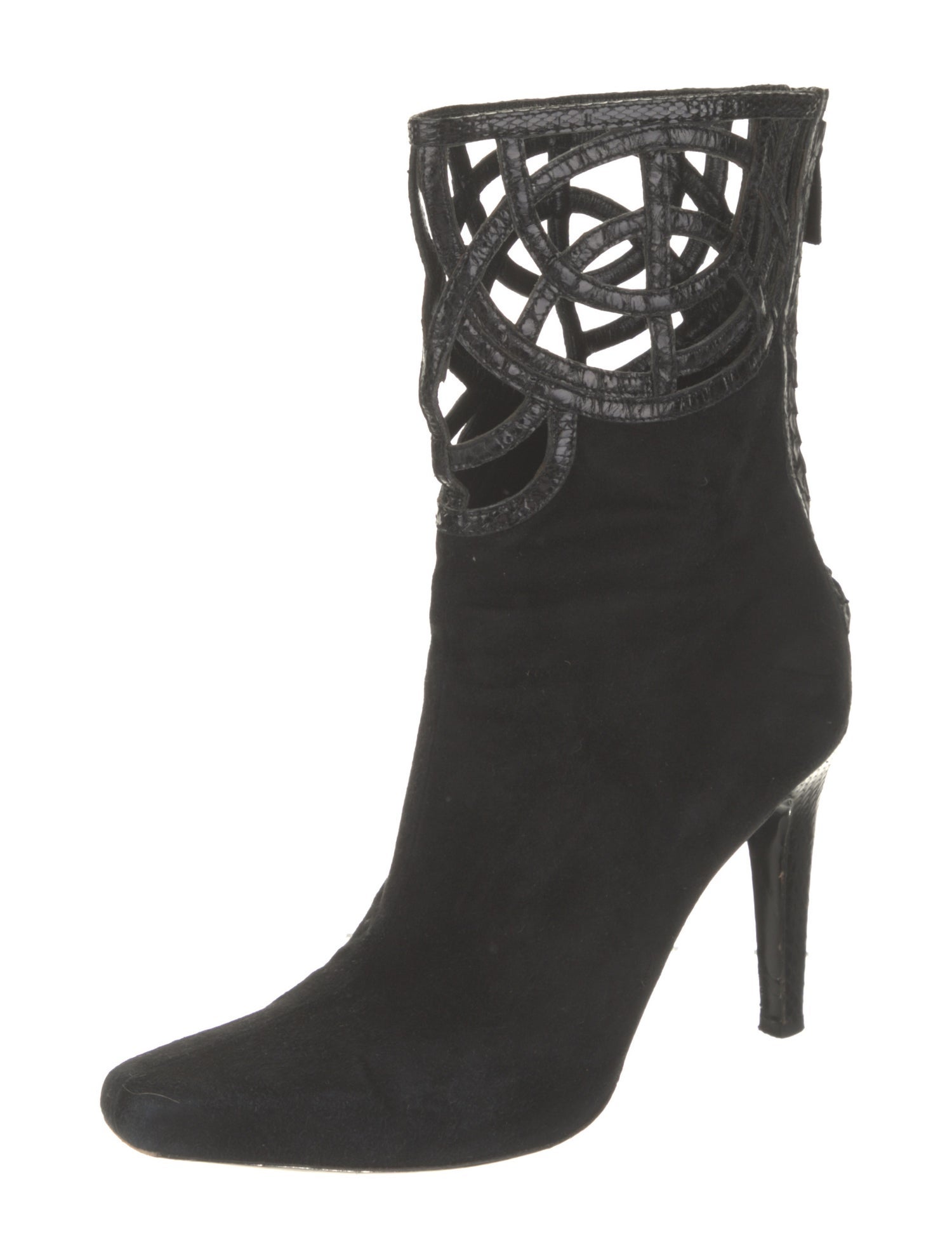 Malandrino Suede Cutout Accent Boots