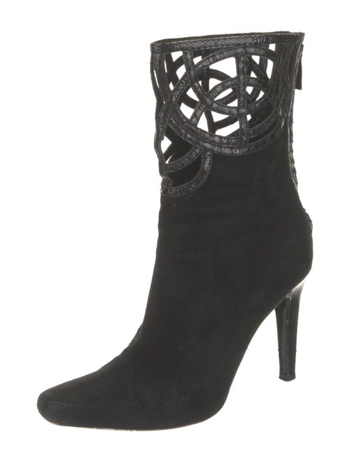 Malandrino Suede Cutout Accent Boots