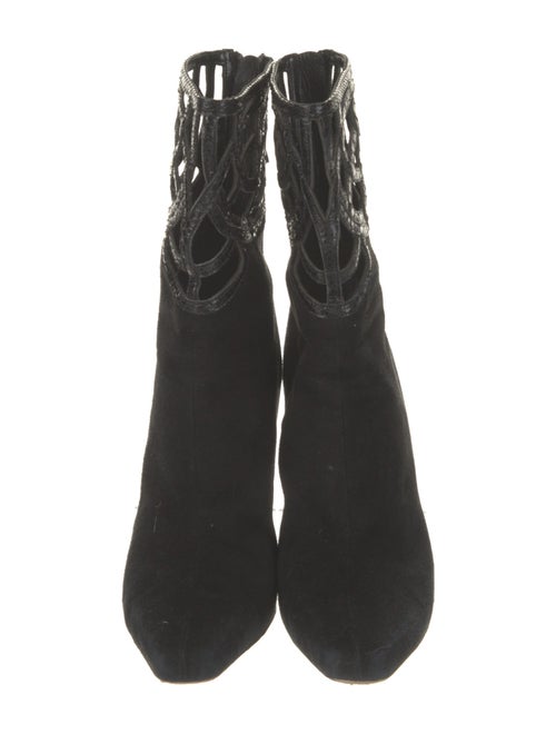 Malandrino Suede Cutout Accent Boots