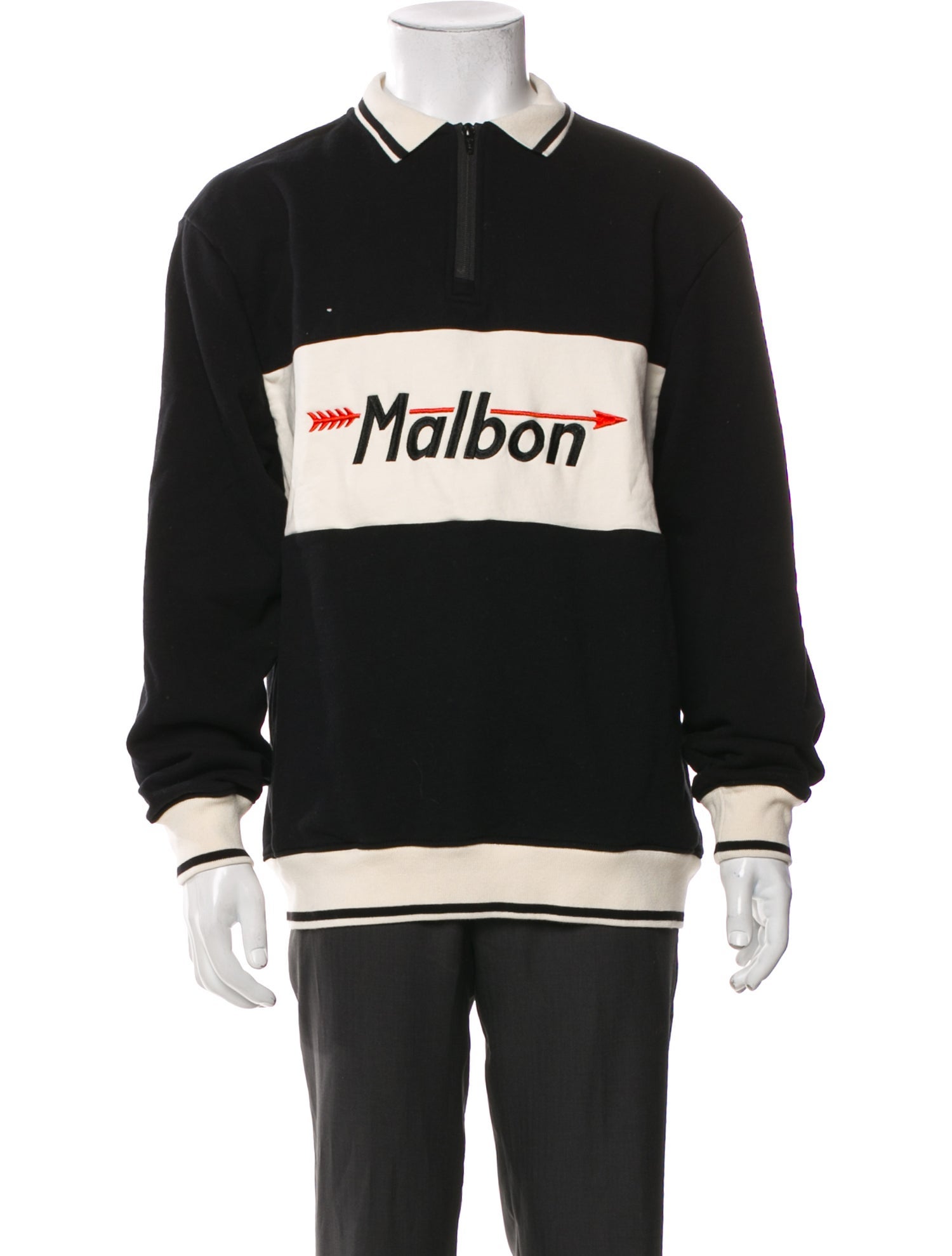 Malbon Golf Graphic Print Crew Neck Sweatshirt