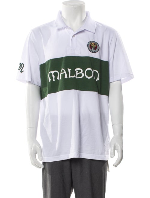 Malbon Golf Graphic Print Collar Polo Shirt