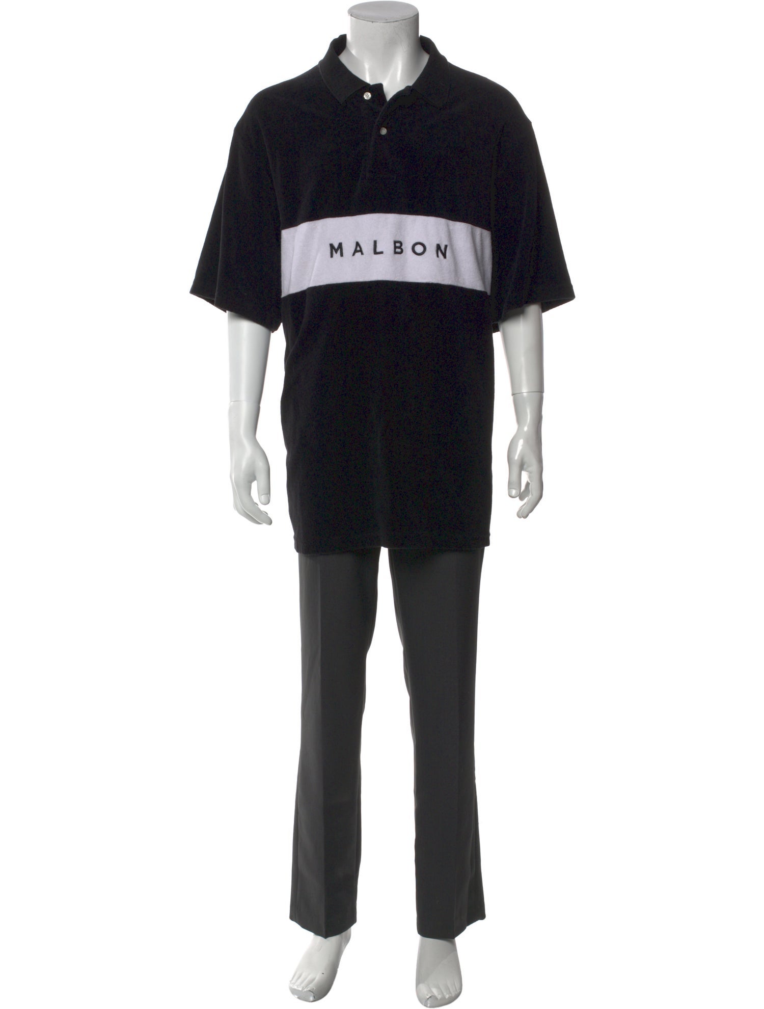 Malbon Golf Graphic Print Collar Henley