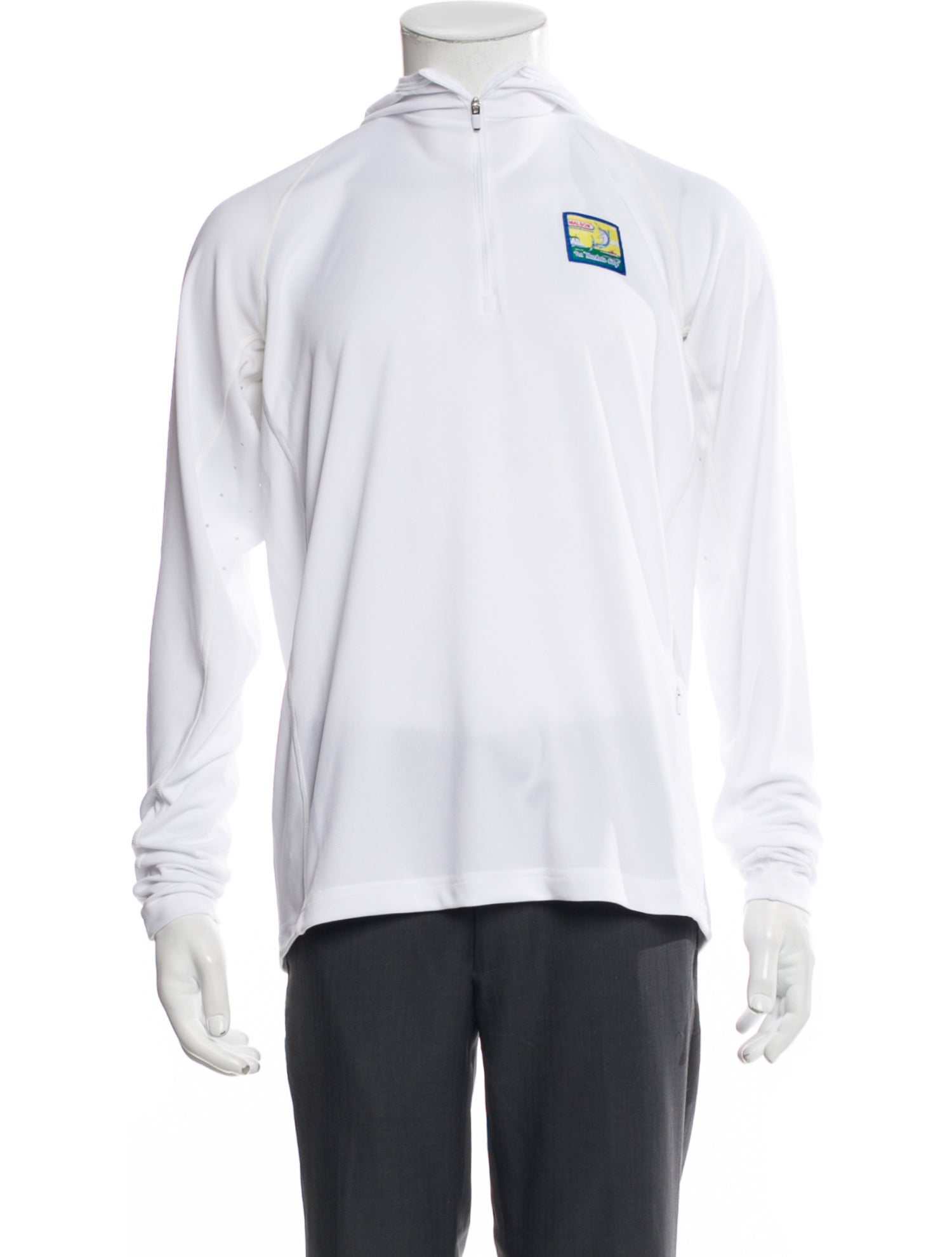 Malbon Golf Graphic Print Mock Neck Hoodie