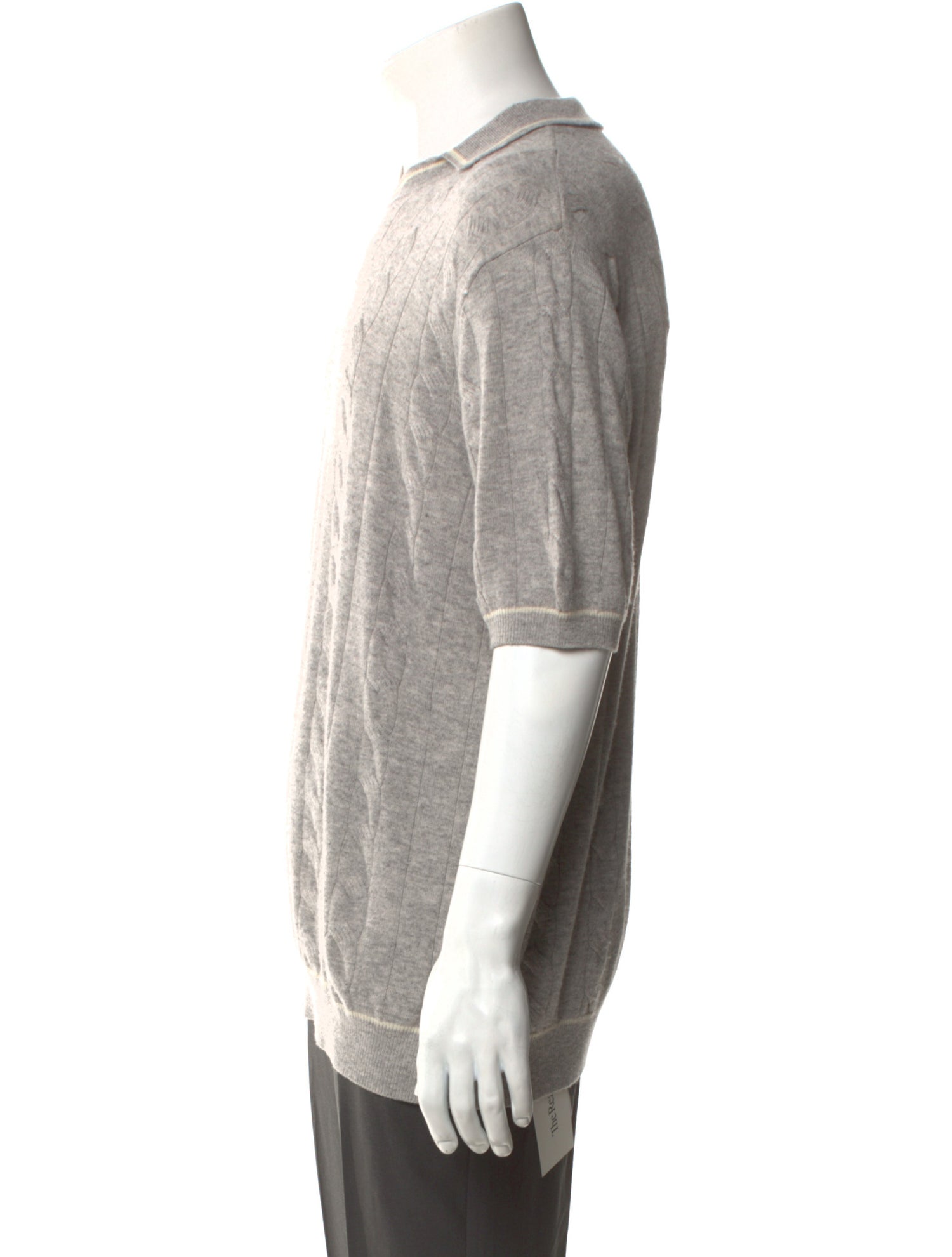Malbon Golf Wool Patterned Polo Sweater