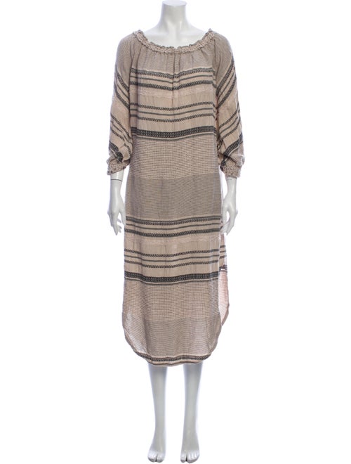 Malia Milis Striped Midi Length Dress