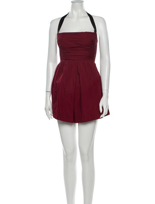 Malia Milis Halterneck Romper Red