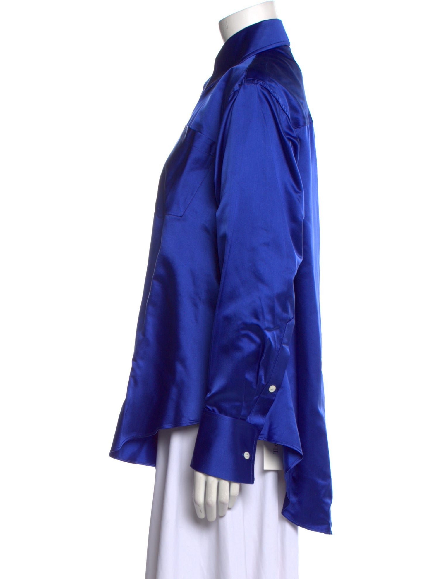 Matthew Adams Dolan Silk Long Sleeve Button-Up Top w/ Tags