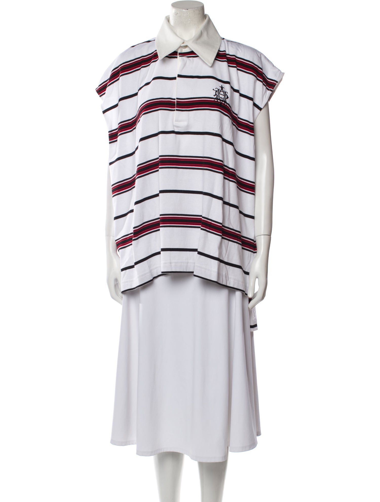 Matthew Adams Dolan Striped Short Sleeve Button-Up Top w/ Tags