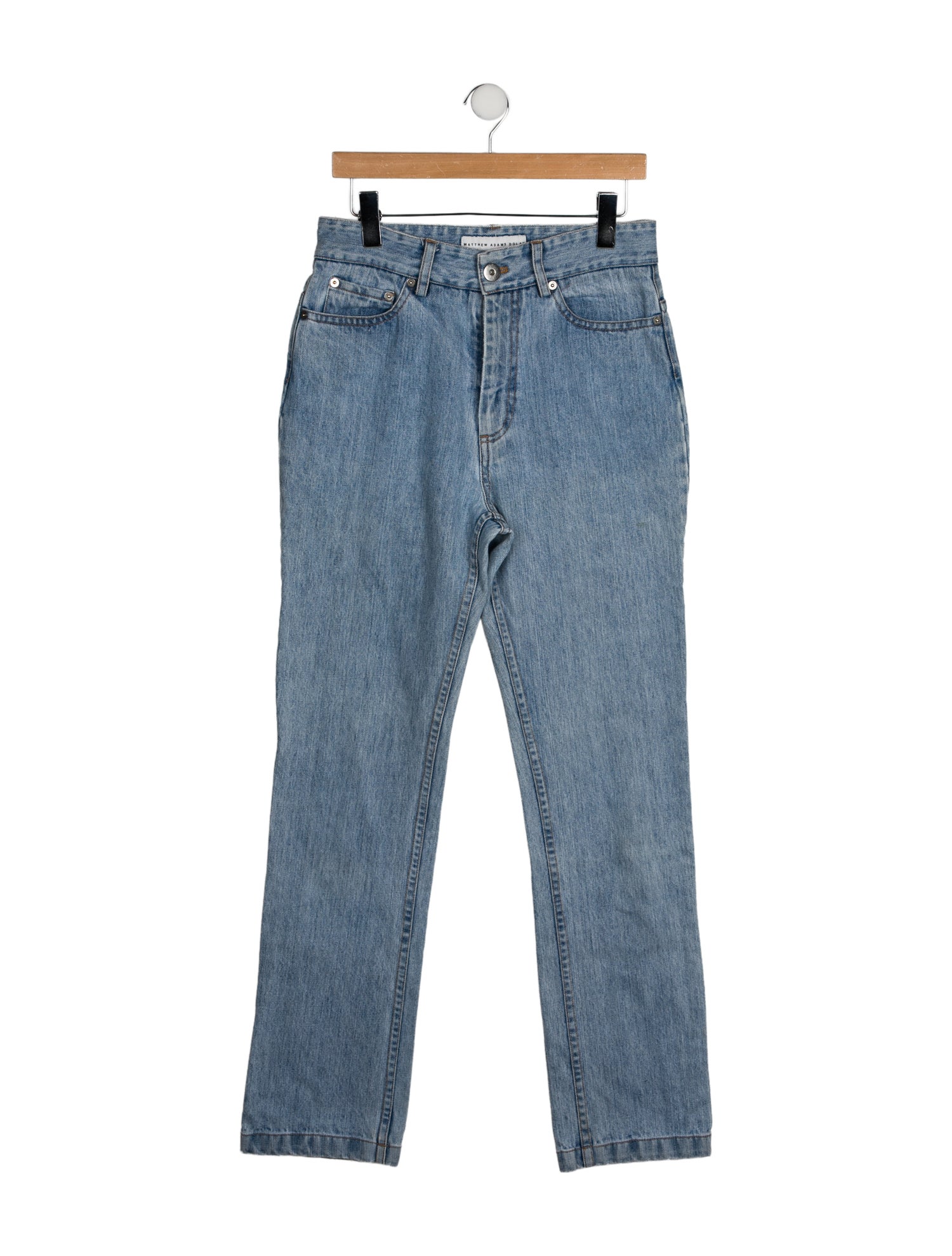 Matthew Adams Dolan High-Rise Straight Leg Jeans