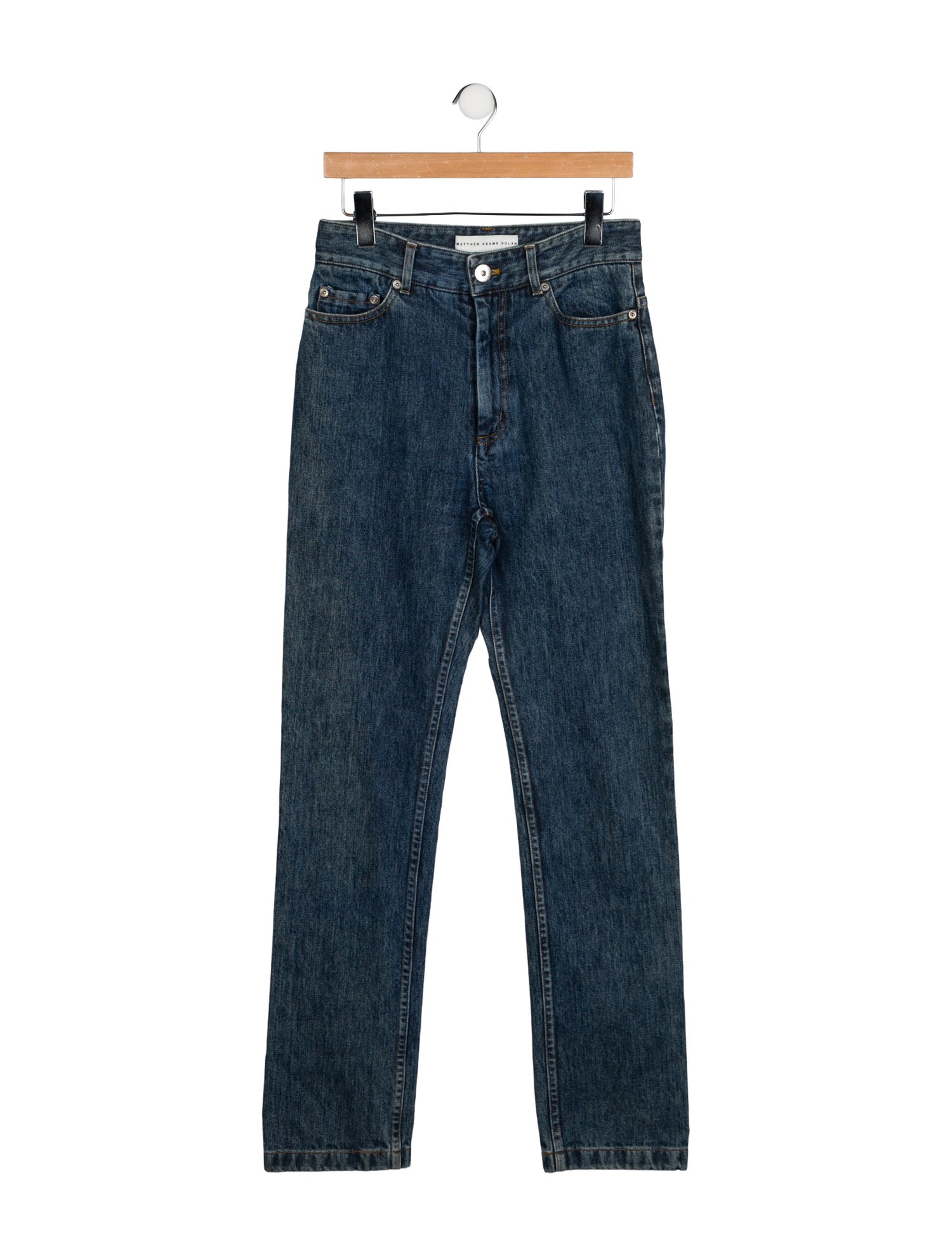 Matthew Adams Dolan High-Rise Straight Leg Jeans