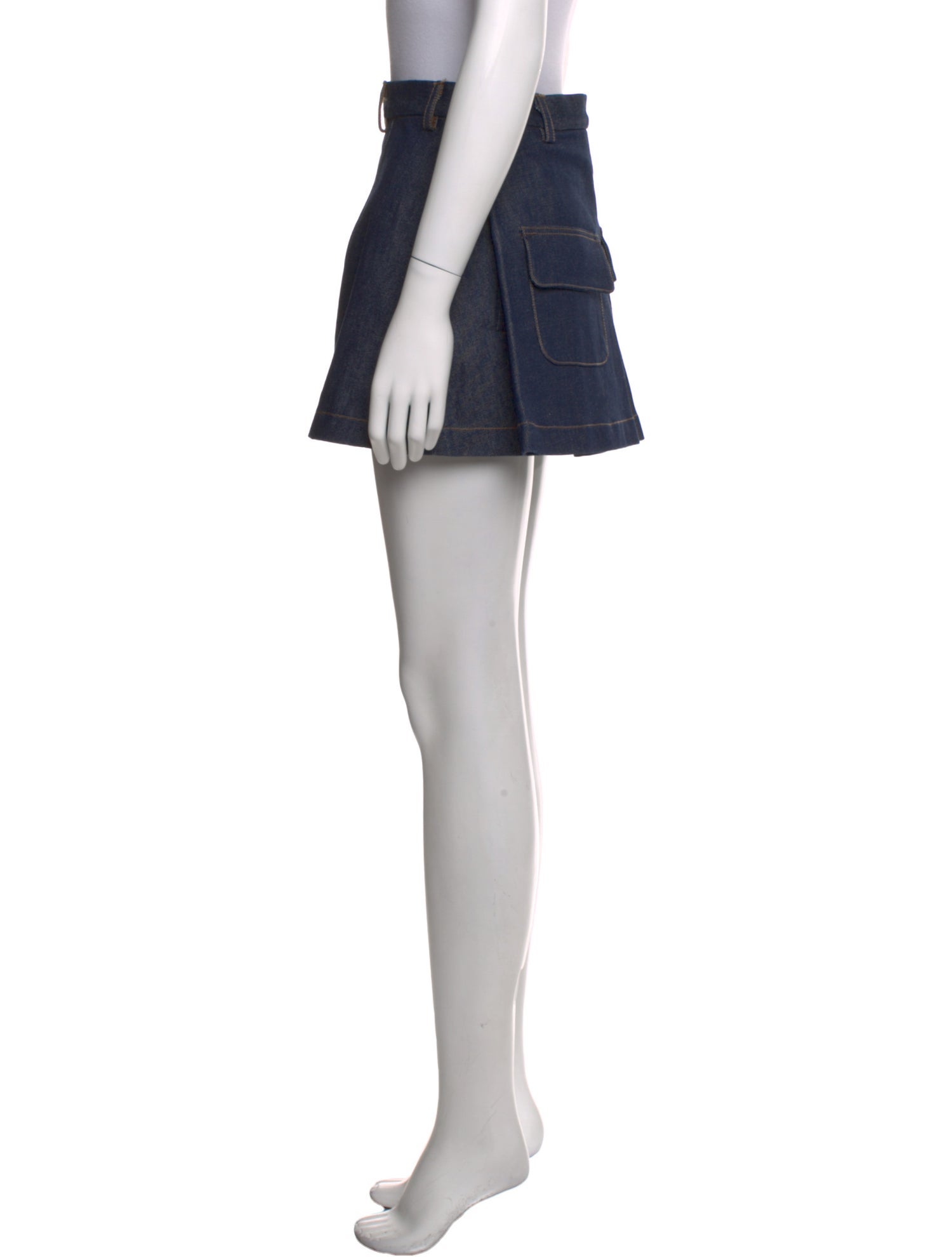 Matthew Adams Dolan Pleated Accents Mini Skirt