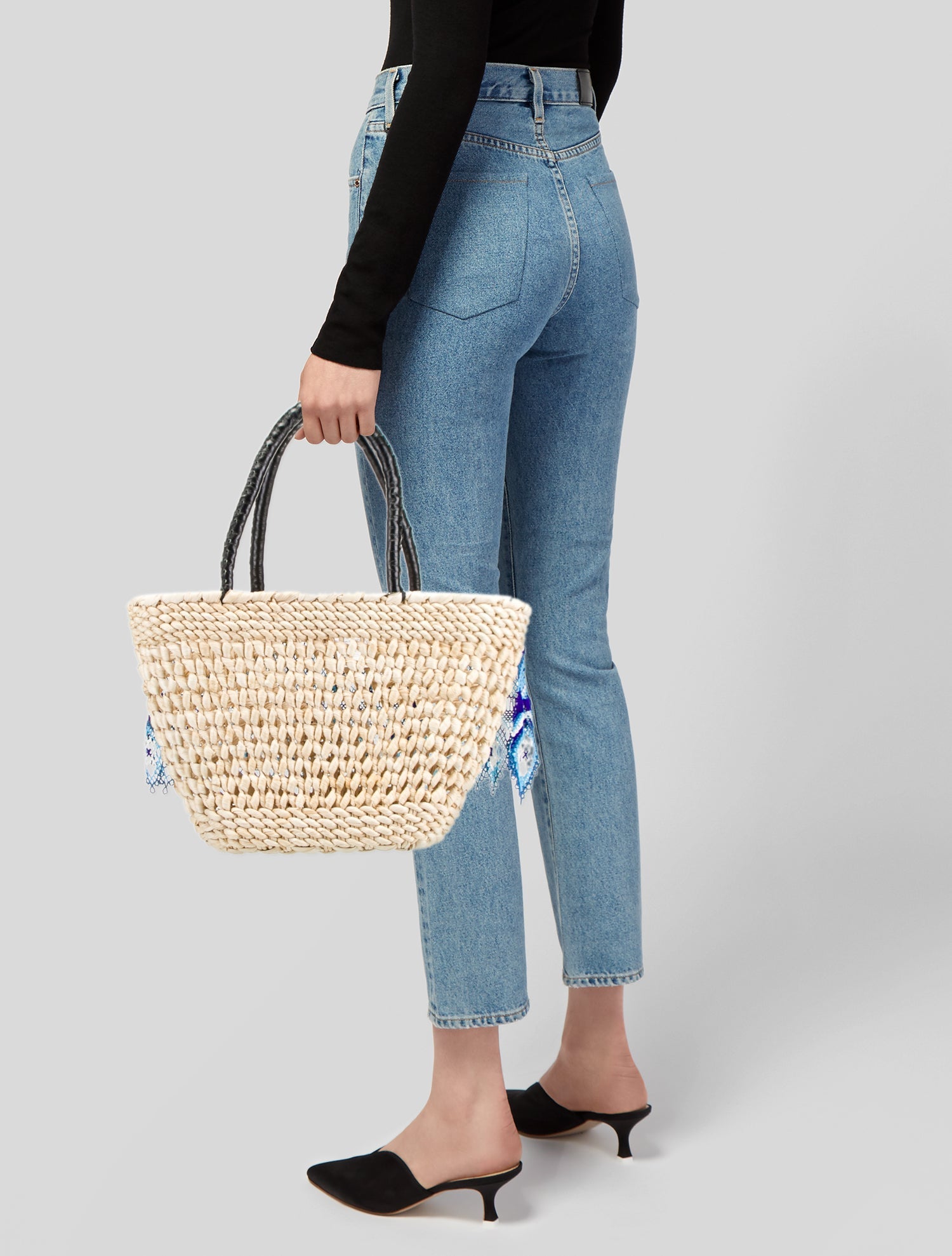 Martha Medeiros Straw Shoulder Bag